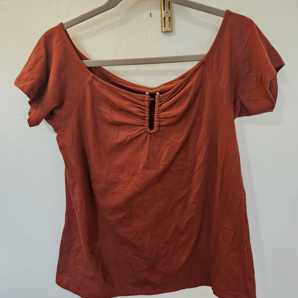 Torrid Rust Short Sleeve Top